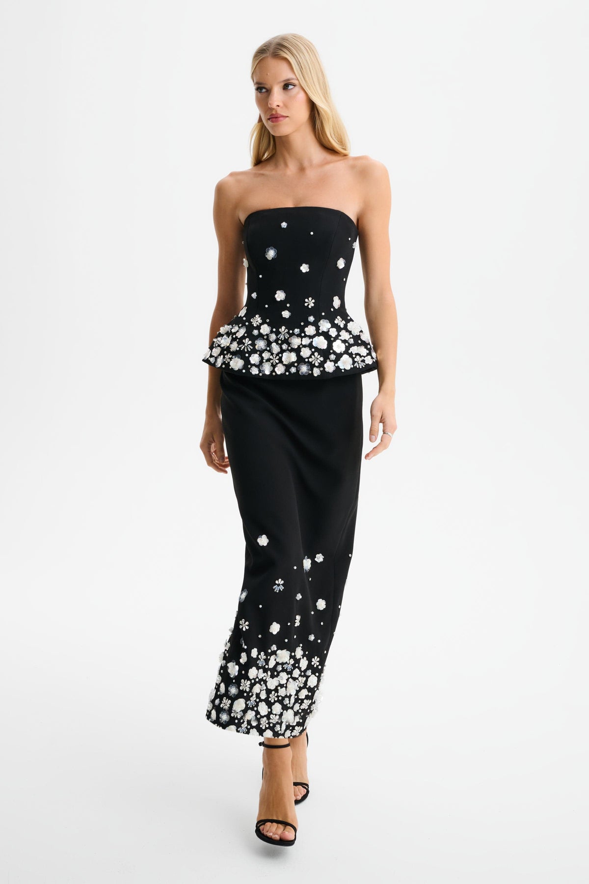 LUCIA Embellished Top in Black