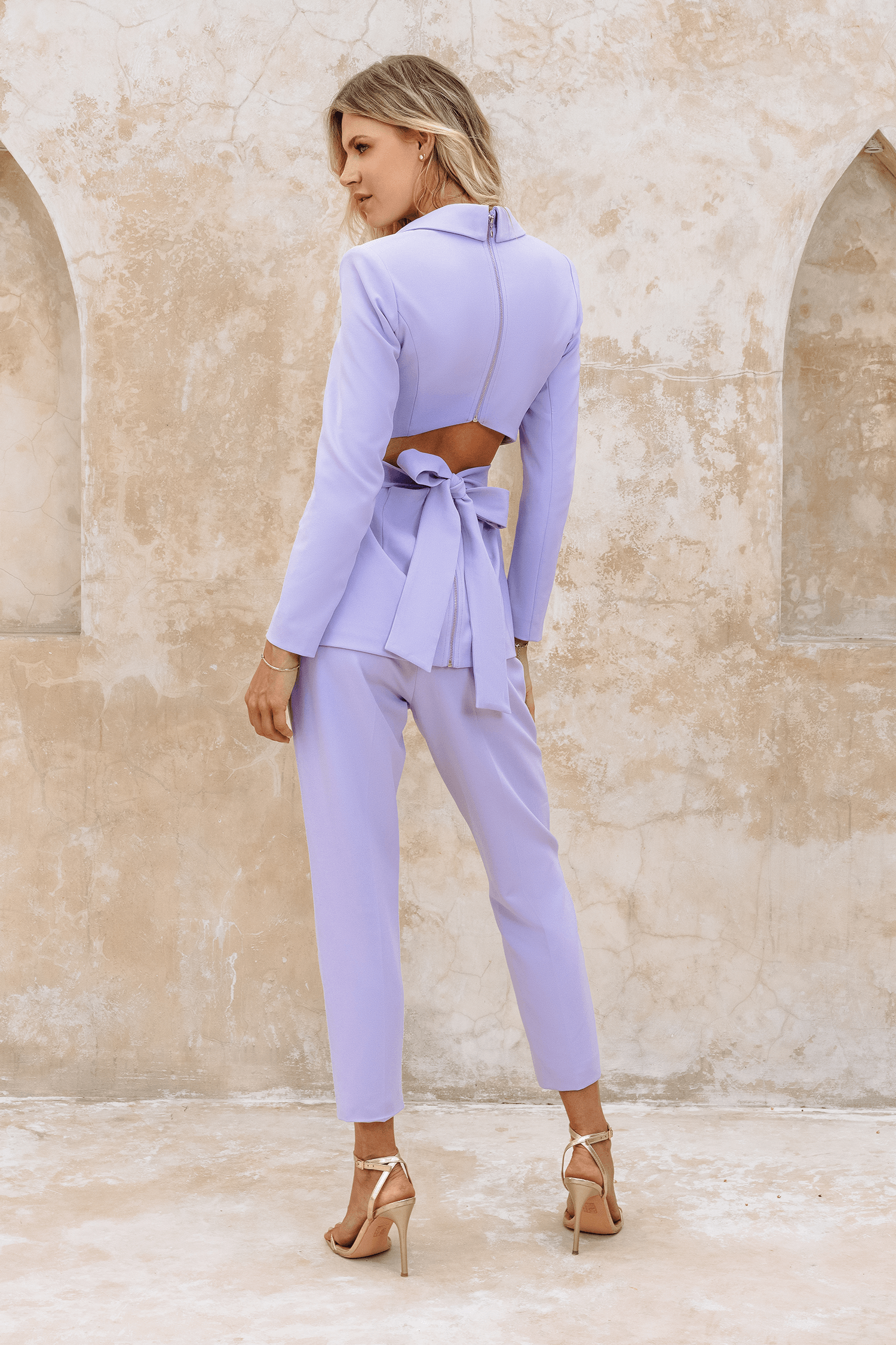 JOY Tapered Trousers In Lavender - Lavish Alice