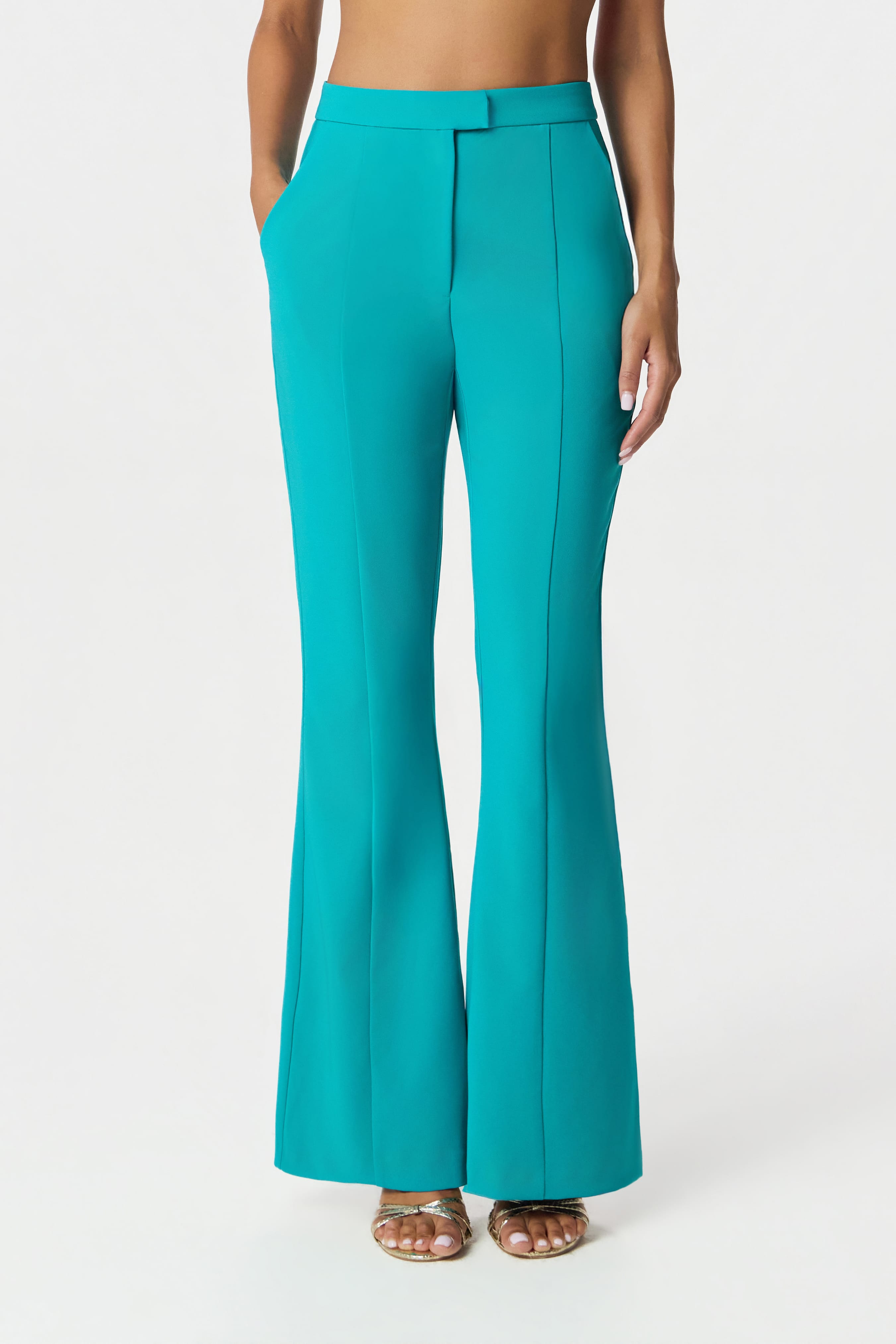 ALEXA Flared Trousers in Blue