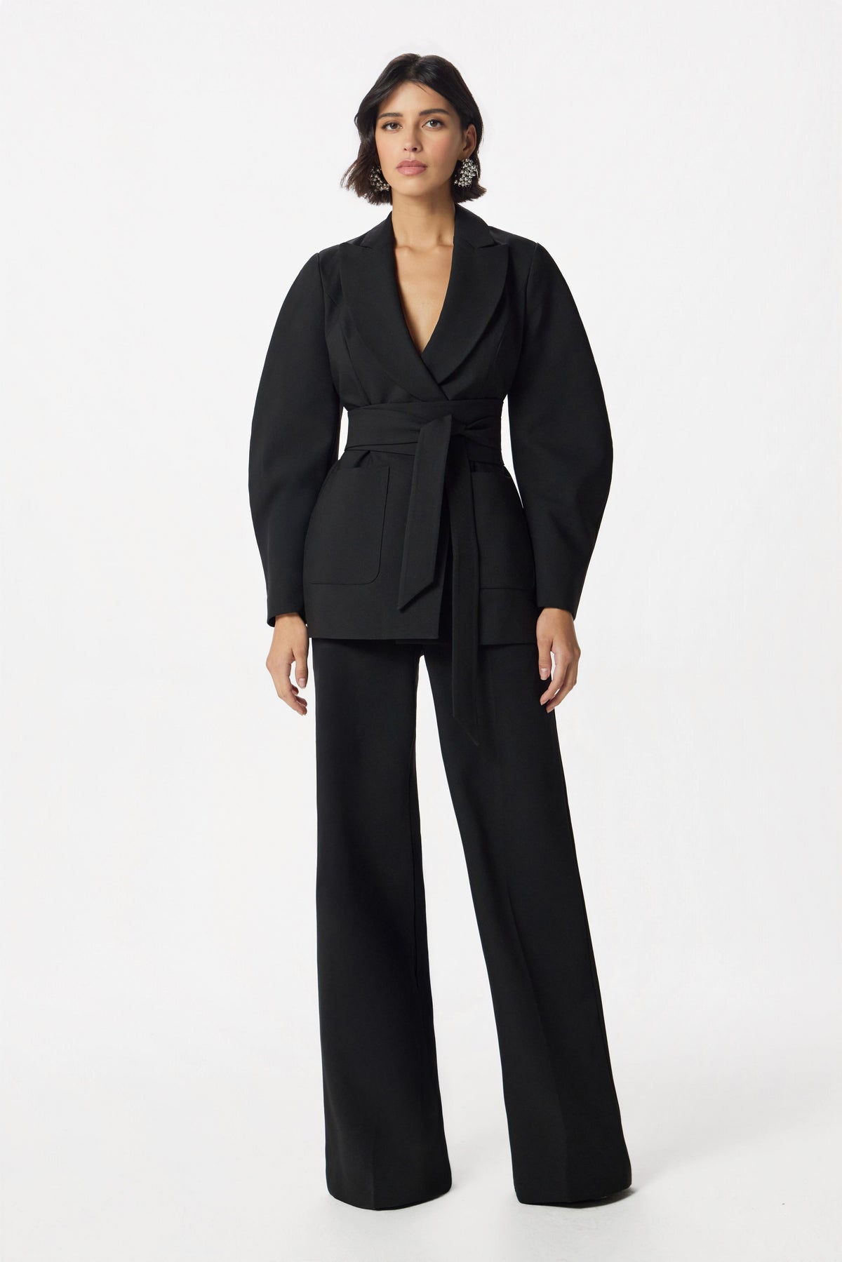 EVIE Wide Leg Trousers in Black