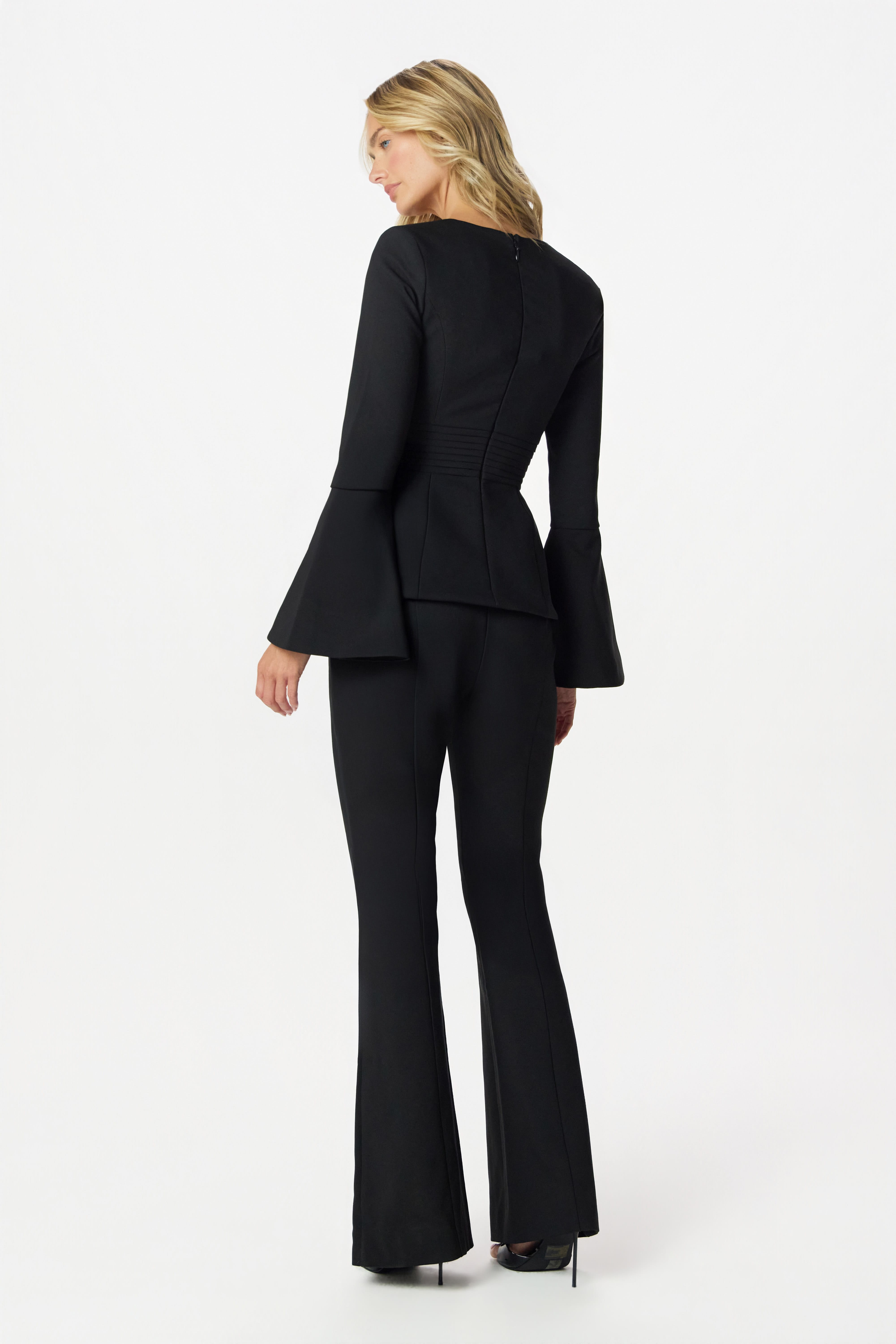MAXINE Flared Trousers in Black