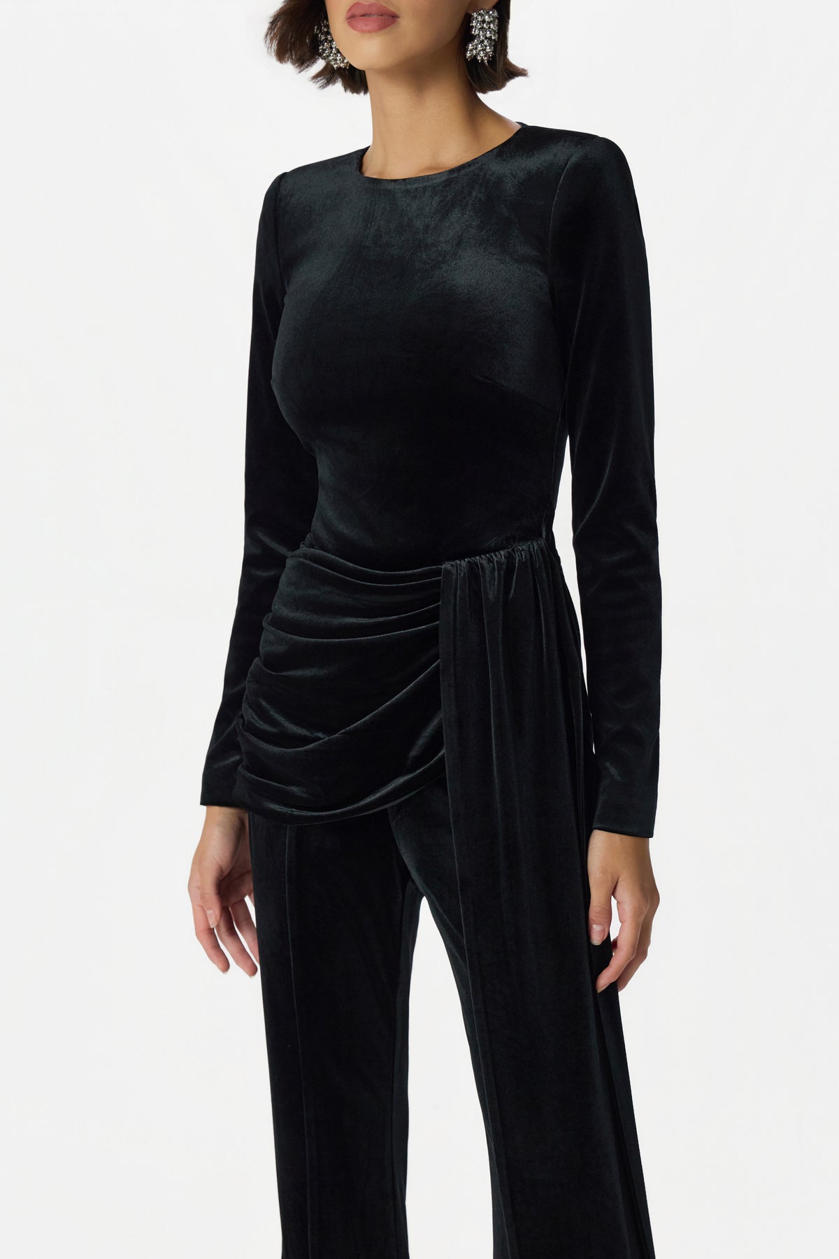 QUINN Velvet Jumpsuit in Black